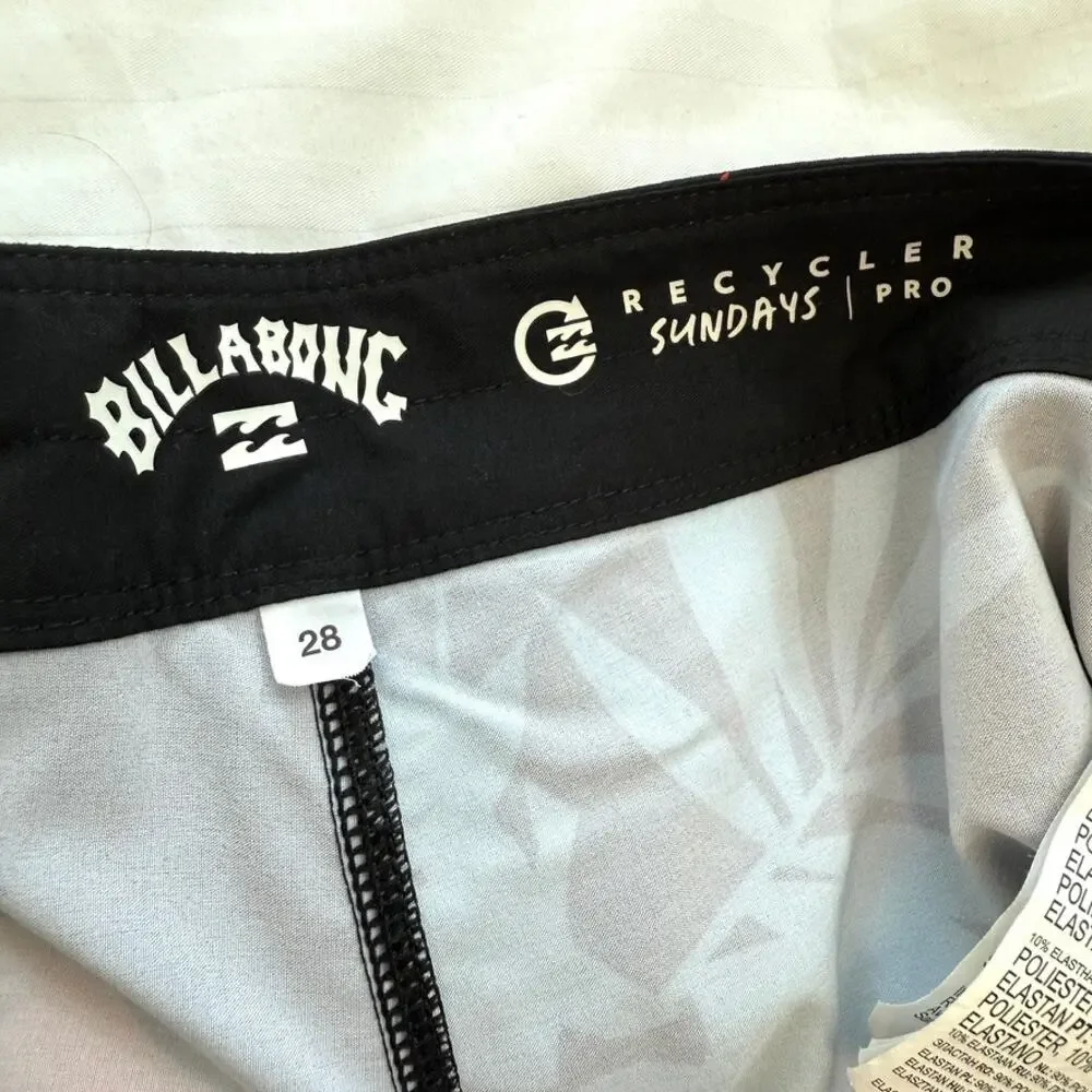 Billabong Sundays Pro‎ Recycler Boardshorts 28 Tropical Print Surf Beachwear